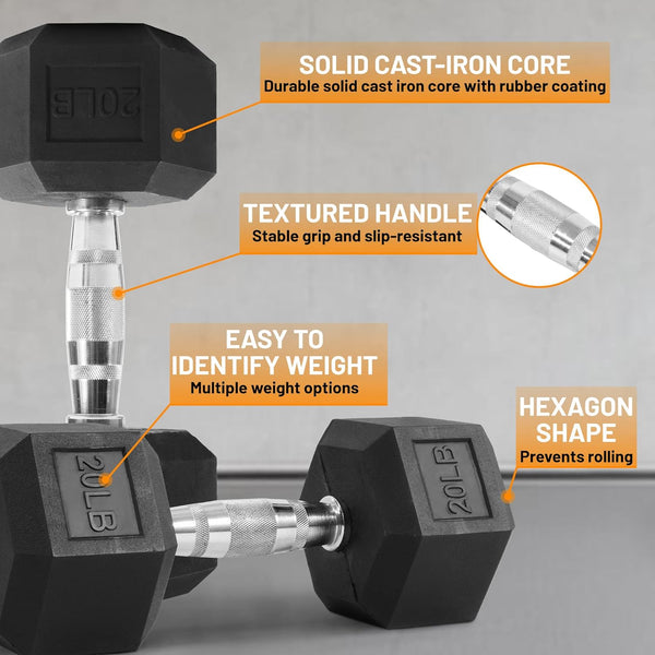 Compact Hex Dumbbell Rack Set