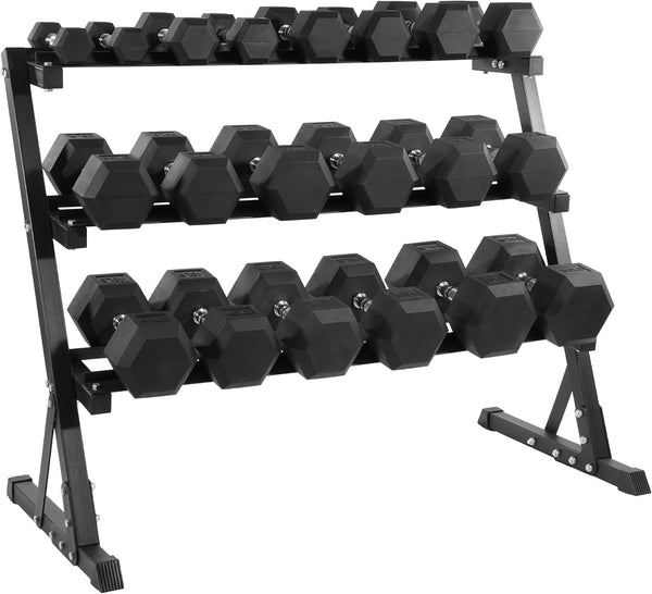 Compact Hex Dumbbell Rack Set